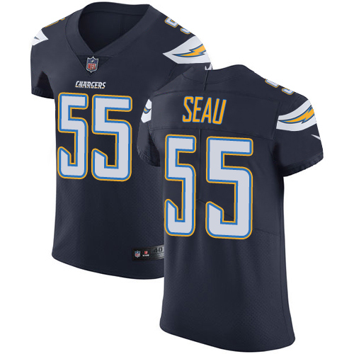 Nike Chargers #55 Junior Seau Navy Blue Team Color Men's Stitched NFL Vapor Untouchable Elite Jersey